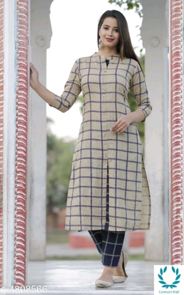 Women's Printed Cotton Slub Kurti - XXXL (Bust Size: 48 in Size Length: 48 in) 